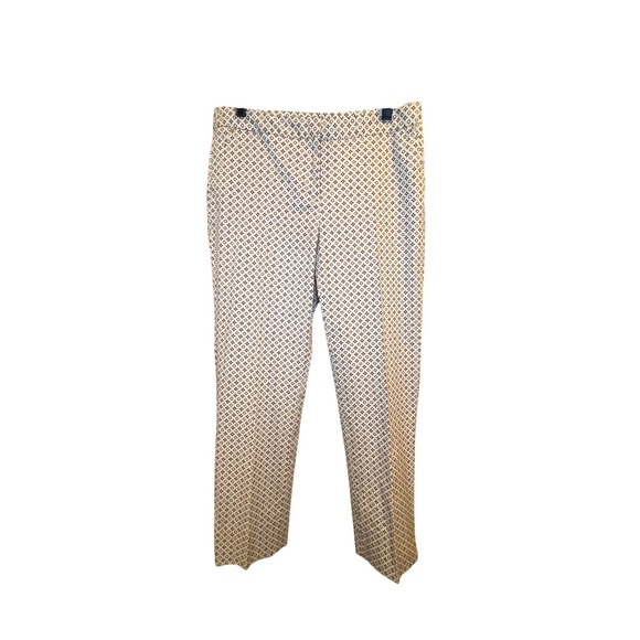 Dana Buchman Pants - Dana Buchman Womens Tan Black Geometric Print Ankle Dress Pants Size 6 Slim‎ Leg